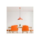 Amber LED Modern Metal Gövdeli Tekli Sarkıt Pütürlü Siyah Mutfak Aydınlatması E27 Uyumlu, Siyah-ORANGE