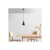 Amber LED Modern Metal Gövdeli Tekli Sarkıt Pütürlü Siyah Mutfak Aydınlatması E27 Uyumlu, Siyah-RETRO