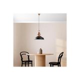 Amber LED Modern Metal Gövdeli Tekli Sarkıt Pütürlü Siyah Mutfak ve Salon Aydınlatması E27, Siyah-13980