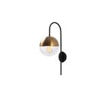 Amber LED Modern Pütürlü Siyah Aplik E27 Duvar Lambası 20x31x57 cm Yatak Odası ve Oturma Odası, Siyah-3055