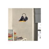 Amber LED Modern Pütürlü Siyah Metal Aplik E27 Duvar Lambası 20x27x24 cm Yatak Odası Aydınlatma, Siyah-180BLACK