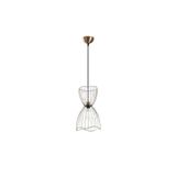 Amber LED Modern Tel Tekli Sarkıt Avize Eskitme Mutfak ve Salon için E27 Uyumlu, Bej-6411