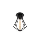 Amber LED Modern Tel Tekli Sarkıt Avize Pütürlü Siyah E27 Uyumlu, Siyah-1039