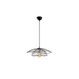 Amber LED Modern Tel Tekli Sarkıt Avize Pütürlü Siyah E27 Uyumlu, Siyah-6500