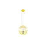 Amber LED Modern Tel Tekli Sarkıt Mat Sarı Aydınlatma Mutfak ve Salon için E27 Uyumlu, Altın-11420