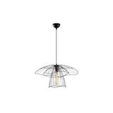 Amber LED Modern Tel Tekli Sarkıt Pütürlü Siyah Işık Kaynağı E27 Uyumlu, Siyah-6504