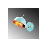 Amber LED Parlak Turkuaz Metal Aplik E14 Duvar Lambası 15x23x20 cm Yatak Odası ve Salon Aydınlatma, Mavi-654