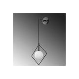 Amber LED Pütürlü Siyah Aplik Metal Gövde 24x12x30-120 cm G9 Duvar Aydınlatma Yatak Odası, Siyah-11120
