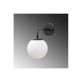 Amber LED Pütürlü Siyah Metal Aplik Duvar Lambası E14 15x25x27 cm Yatak Odası ve Salon Aydınlatma, Siyah-10905