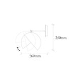 Amber LED Pütürlü Siyah Metal Aplik E27 Duvar Lambası 20x26x25 cm Oturma Odası Aydınlatma, Siyah-252