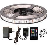 Amber LED Rgb Şerit LED 1 Metre Tak Çalıştır Sese ve Müziğe Duyarlı Kumanda 5050 3 Çipli