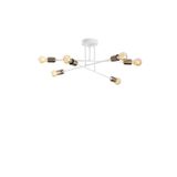 Amber LED Rustik 6'lı Plafönyer Pütürlü Beyaz Mutfak ve Salon için E27 Uyumlu, Beyaz-1503