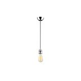 Amber LED Rustik Tekli Sarkıt Parlak Krom ile Mutfak ve Salon Aydınlatması E27 Uyumlu, Gümüş-903