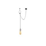 Amber LED Rustik Tekli Sarkıt Pütürlü Siyah Metal Gövde ile Oturma Odası Aydınlatma, Siyah-6831