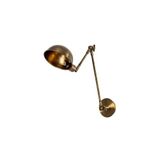 Amber LED Şık Eskitme Metal Aplik E14 Uyumlu 15x30x50 cm Yatak Odası Duvar Lambası, Bej-657