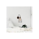 Amber LED Şık Eskitme Metal Aplik E27 Duvar Aydınlatma 17x25x36 cm Yatak Odası ve Oturma Odası, Bej-813