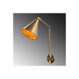 Amber LED Şık Eskitme Metal Aplik E27 Duvar Lambası 20x40x56 cm Yatak Odası ve Oturma Odası, Bej-683
