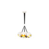 Amber LED Şık Metal Gövdeli 7'Li Tepsi Sarkıt Beyaz, Oturma Odası ve Yatak Odası için E27 Uyumlu, Beyaz-628