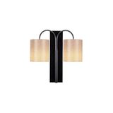 Amber LED Şık Metal Gövdeli Abajur 2'Li Aplik Mutfak ve Antre için E27 Uyumlu, Siyah-3471