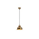 Amber LED Şık Metal Gövdeli Tekli Sarkıt Avize Mutfak ve Salon için E27 Uyumlu, Altın-1 CAKIR-180VINTAGE