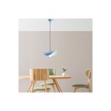 Amber LED Şık Metal Gövdeli Tekli Sarkıt Aydınlatma Mutfak ve Salon için E27 Uyumlu, Mavi-LIGHTBLUE