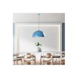 Amber LED Şık Metal Gövdeli Tekli Sarkıt Mavi Yatak Odası ve Salon için E27 Uyumlu, Mavi-LIGHTBLUE