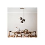 Amber LED Şık Metal Gövdeyle 3'lü Tepsi Sarkıt Avize, Yatak Odası ve Salon için E27 Uyumlu, Gümüş-RETRO