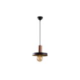 Amber LED Şık Metal Gövdeyle Tekli Sarkıt Aydınlatma Mutfak ve Salon için E27 Uyumlu, Siyah-2521