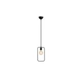 Amber LED Şık Metal Tekli Sarkıt Pütürlü Siyah Yatak Odası ve Oturma Odası için E27 Uyumlu, Siyah-645