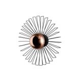 Amber LED Şık Siyah Metal Aplik Duvar Lambası E27 Uyumlu 10x21x16 cm Oturma Odası Aydınlatma, Siyah-L