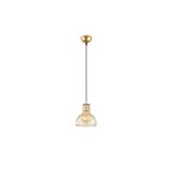 Amber LED Şık Tel Tekli Sarkıt Avize Parlak Gold Mutfak ve Salon için E27 Uyumlu, Altın-12130