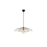 Amber LED Şık Tel Tekli Sarkıt Parlak Gold, E27 Uyumlu Mutfak ve Salon Aydınlatması, Altın-6503