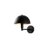 Amber LED Siyah Metal Aplik E27 Duvar Lambası 10x21x16 cm Oturma Odası ve Yatak Odası Aydınlatma, Siyah-14837