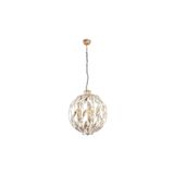Amber LED Tel 5'Li Vintage Metal Gövdeli Avize, Salon ve Yatak Odası için E14 Uyumlu, Bej-11058