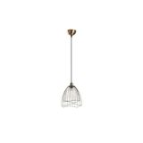 Amber LED Tel Tekli Sarkıt Eskitme Metal Gövde ile Mutfak ve Salon Aydınlatması, Bej-6401