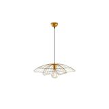 Amber LED Tel Tekli Sarkıt Mat Gold ile Modern Mutfak ve Salon Aydınlatması, Altın-6502