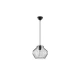 Amber LED Tel Tekli Sarkıt Pütürlü Siyah Metal Gövdeli Aydınlatma Mutfak ve Salon için E27 Uyumlu, Siyah-2926