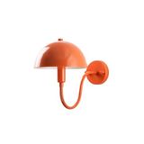 Amber LED Turuncu Metal Aplik Duvar Lambası E27 Uyumlu 10x21x16 cm Mutfak ve Salon Aydınlatma, Turuncu-14825