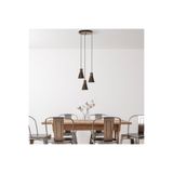 Amber LED Vintage Metal Gövdeli 3'lü Tepsi Sarkıt Aydınlatma Mutfak ve Salon için E27 Uyumlu, Vintage-RETRO