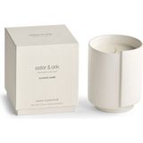 Amber & Patchouli Kokulu Mum 10 cm - Beyaz - Standart