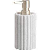 Amberhaus Beyaz Seramik Sıvı Sabunluk ve Süngerlik Seti / 500 ml / Mutfak ve Banyo Tezgahı Içi - Çok Renkli