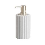 AmberHaus Beyaz Seramik Sıvı Sabunluk ve Süngerlik Seti | 500 ml | Mutfak ve Banyo Tezgahı İçin 2'si 1 Arada | Kaymaz Tabanlı, Şık Bulaşık Sabunu Dispenseri (Model 4)