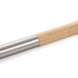 AmberHaus%100 Doğal Akasya Ahşap & Paslanmaz Çelik 3’lü Mutfak Seti | Kaşık, Spatula, Kevgir | Isıya Dayanıklı ve Şık Servis Takımı (Bambu Spatula)