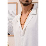Amberistan Erkek Kehribar Kolye %100 Gerçek Sertifikalı Multicolor 4 Renk Baltık Kehribarı
