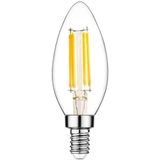 AmberLED 10 Adet Buji Ampul 4W Şeffaf Filament Rustik LED Ampul – E14 Duy, 3200K Günışığı Işık - Cata - Avize Ampulü