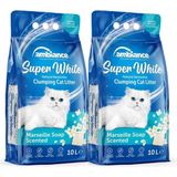 Ambiance 10 L x 2 Marsilya Sabunu Kokulu Topaklaşan Kedi Kumu Güçlü Koku Kontrolü