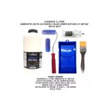 Ambiante Suya Dayanıklı Akrilik Boya Set 001 Tam Beyaz 2 Litre Katalizör Fırça Set