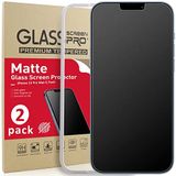 Ambison [2 Paket Mat Cam Ekran Koruyucu iPhone 13 Pro Max 6,7 inç [Kabarcıksız] [Yüksek Çözünürlük] Parlama ve Parmak İzi/Kurulum Çerçevesi/iPhone 13 Pro Max 2021 ile Uyumlu