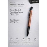 Ambition Trio Armut Ağacı Çok Fonksiyonlu Premium Kalem | 0.7 Mm Versatil + Tükenmez, Ahşap Gövde