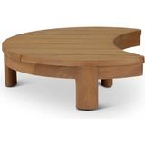 Ambon Tik Ağacından Dış Mekan Doğal Sehpa 90X70 cm - Naturel